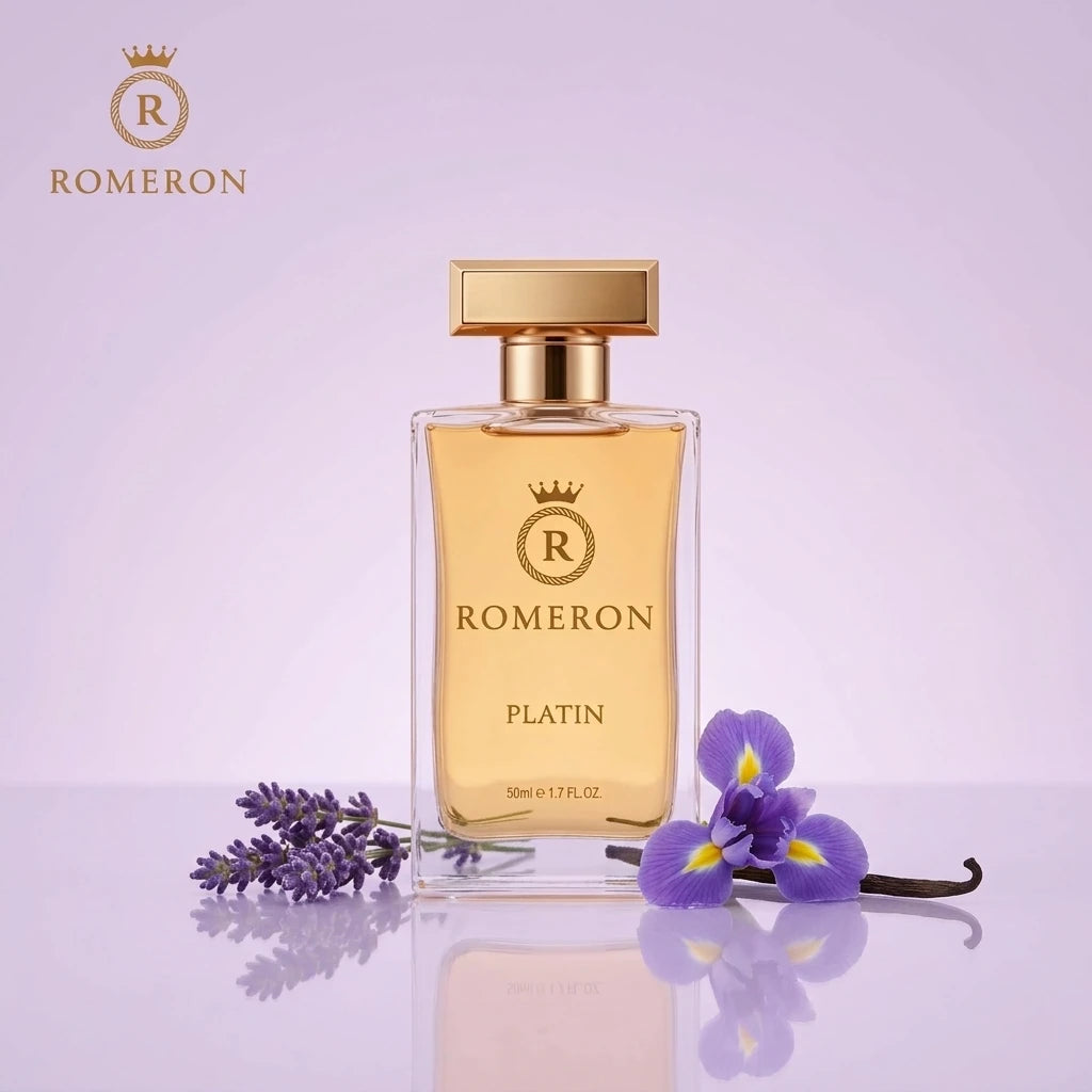 Дамски парфюм Romeron PLATIN 199, 50 мл, с нотки на лавандула, ирис и ванилия