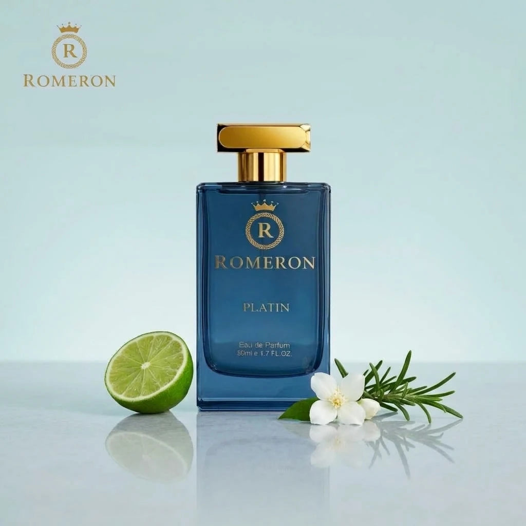Мъжки парфюм Romeron PLATIN 302, 50 мл, с нотки на лайм, жасмин и розмарин