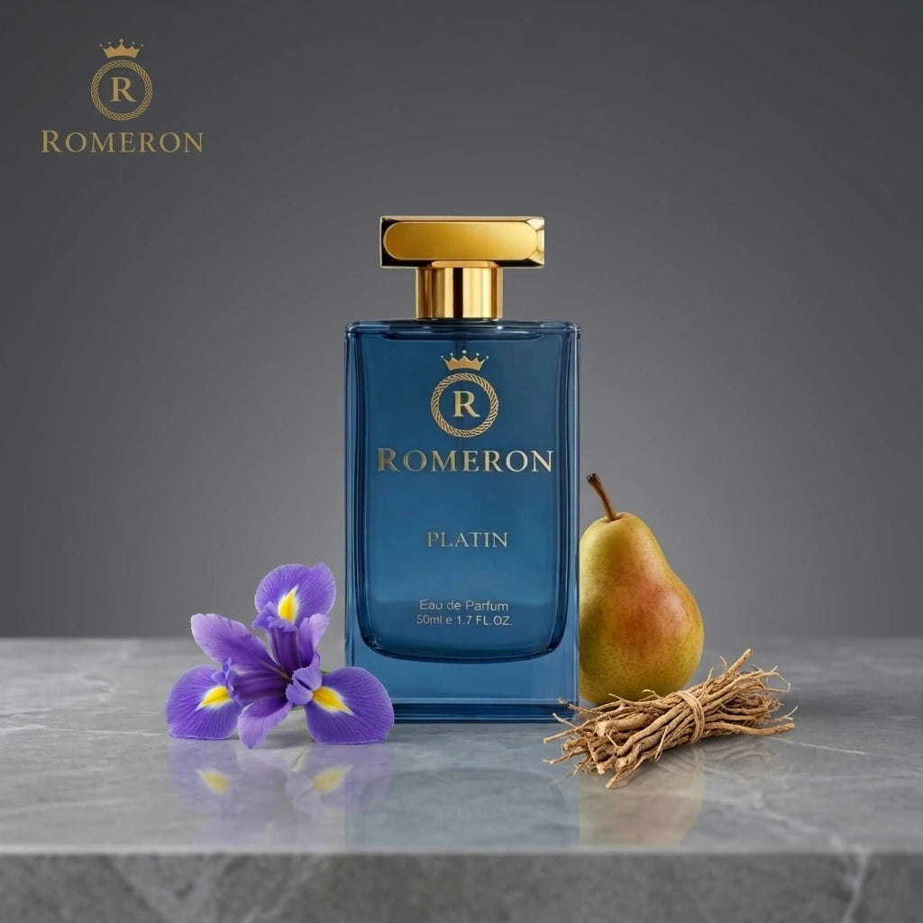 Мъжки парфюм Romeron PLATIN 401, 50 мл, с нотки на ирис, круша и ветивер