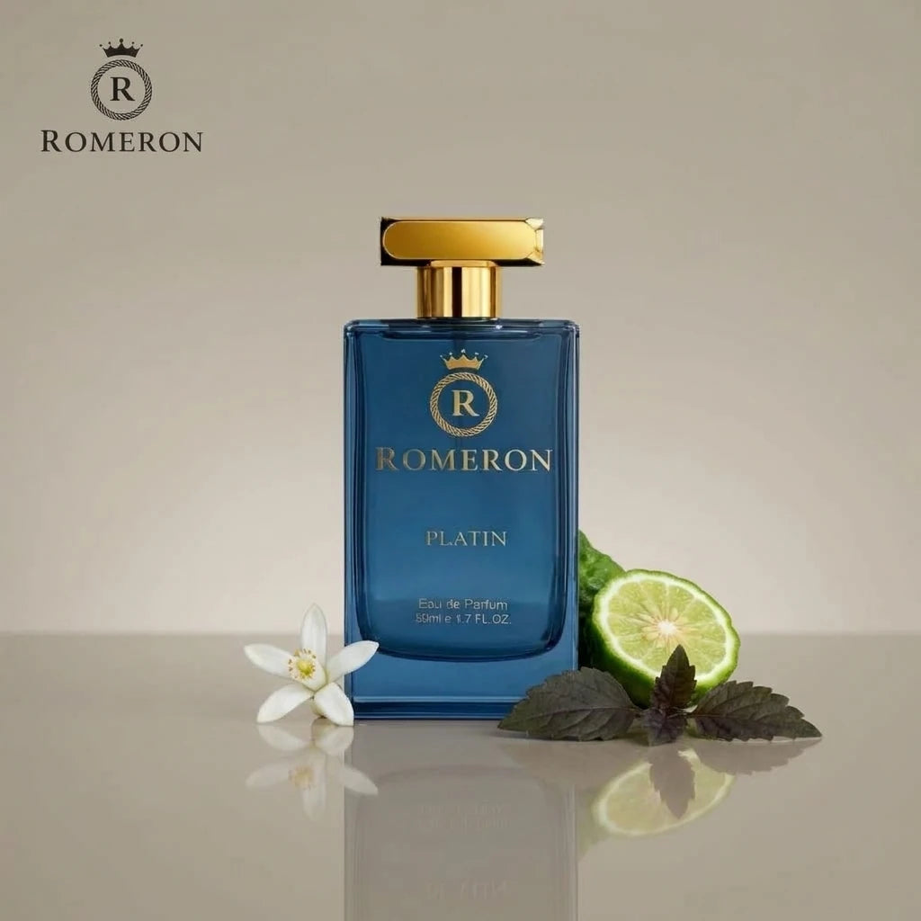 Мъжки парфюм Romeron PLATIN 405, 50 мл, с нотки на портокалов цвят, бергамот и пачули