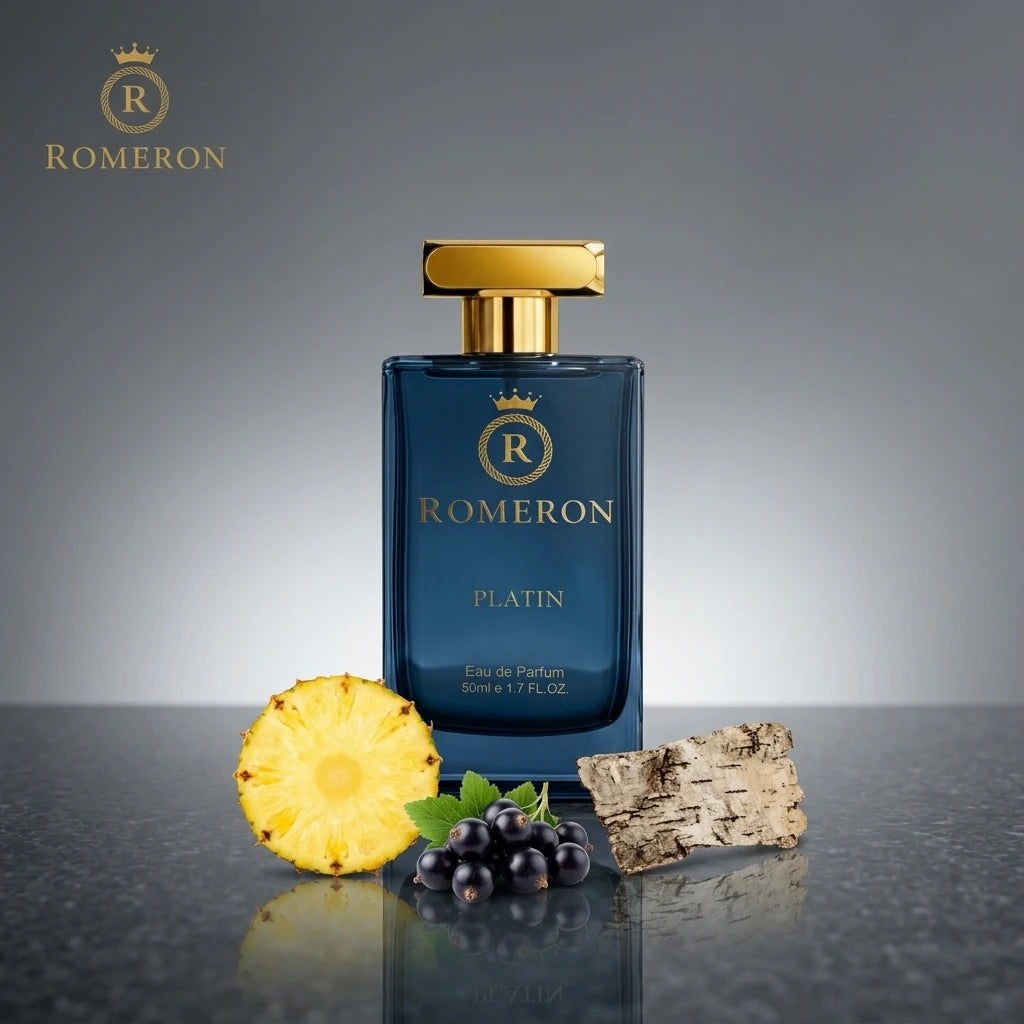 Мъжки парфюм Romeron PLATIN 509, 50 мл, с нотки на ананас, касис и бреза