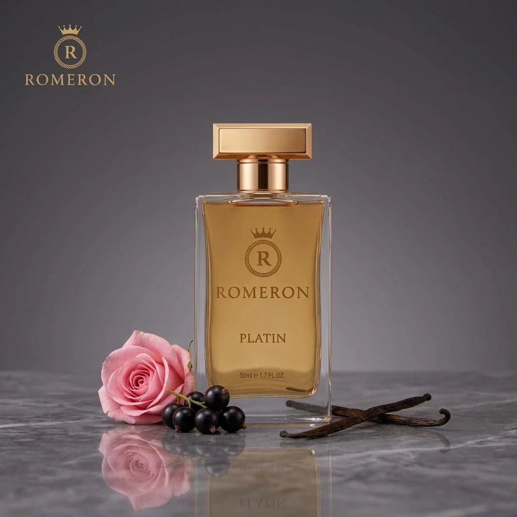 Дамски парфюм Romeron PLATIN 239, 50 мл, с нотки на роза, касис и ванилия