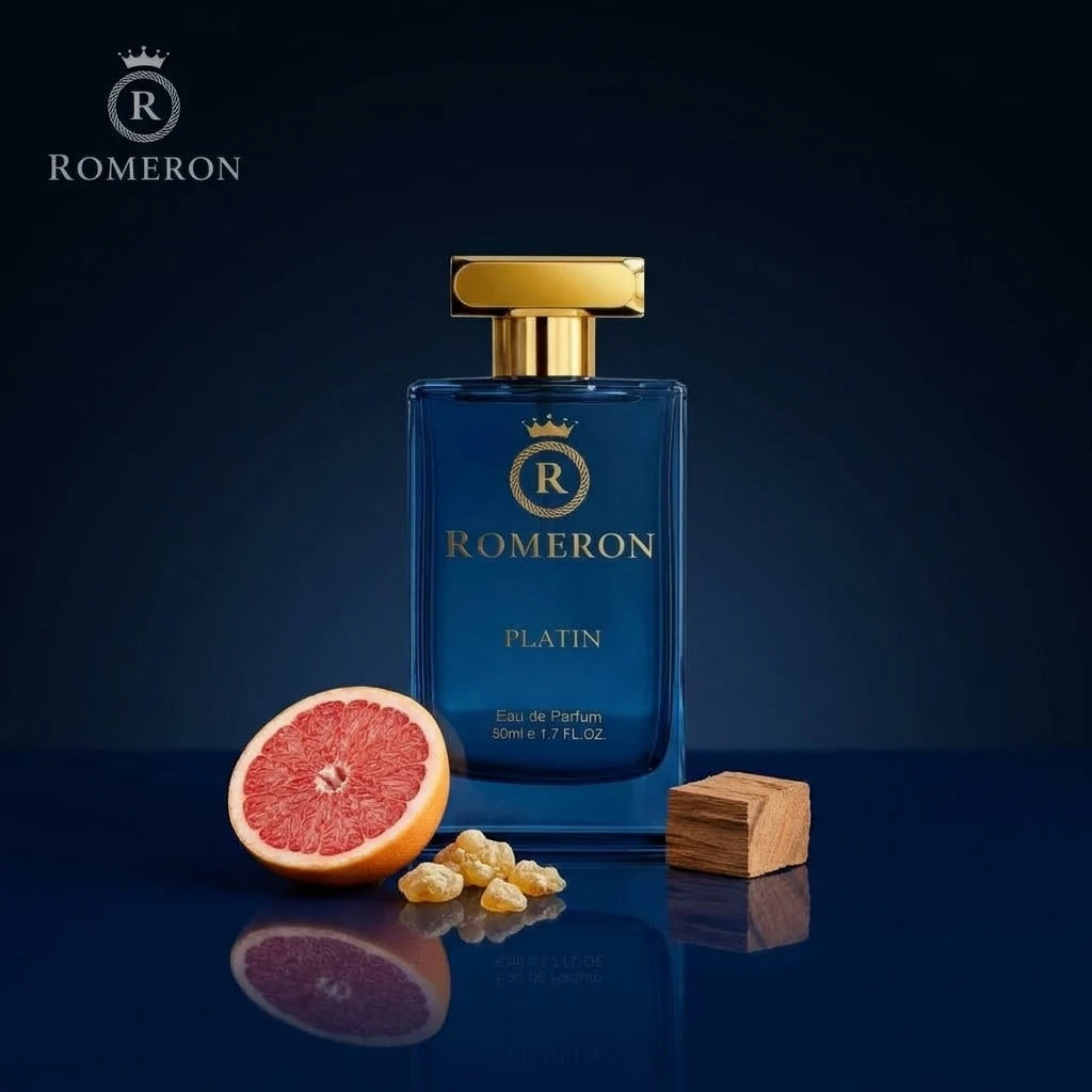 Мъжки парфюм Romeron PLATIN 312, 50 мл, с нотки на грейпфрут, тамян и кедър