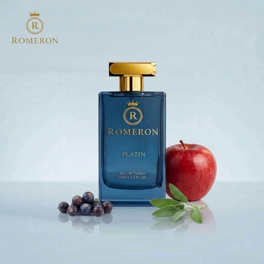 Мъжки парфюм Romeron PLATIN 503, 50 мл, с нотки на ябълка, хвойна и градински чай