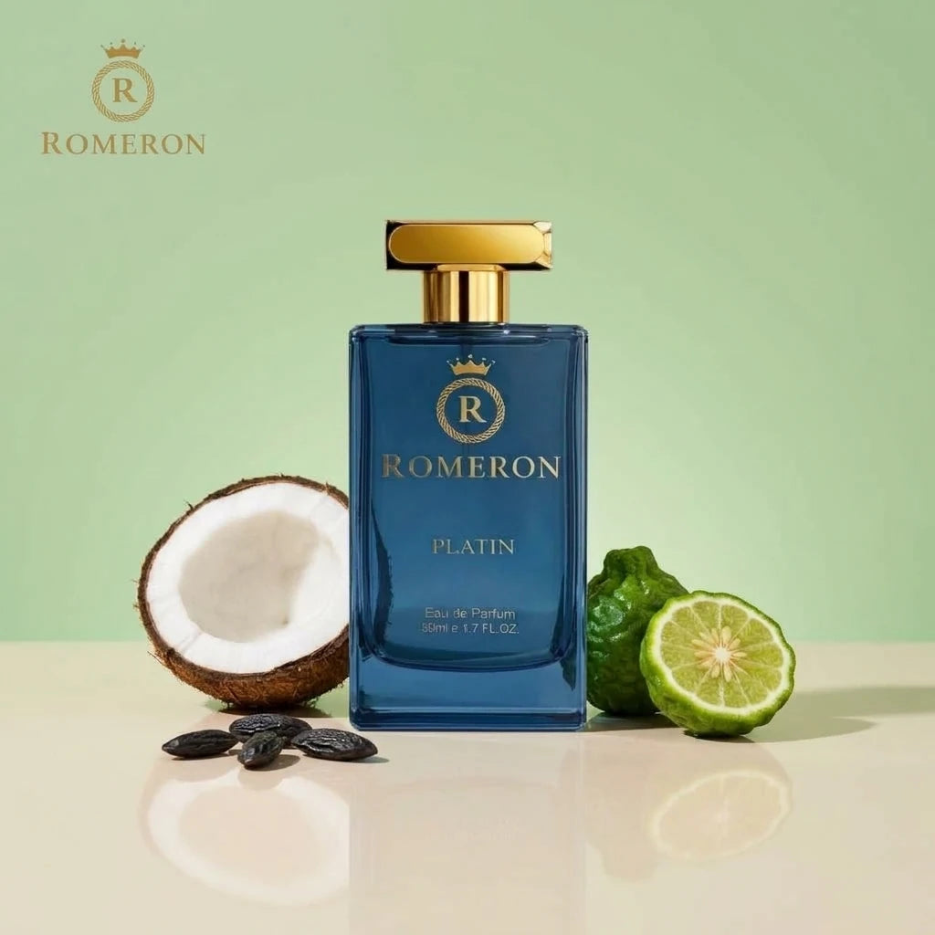 Мъжки парфюм Romeron PLATIN 526, 50 мл, с нотки на кокос, бергамот и тонка